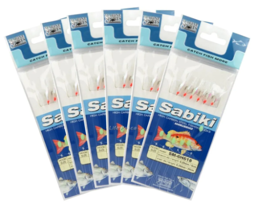 KIT 2 CARTELAS SABIKI SM-6H618 MARINE SPORTS N° 06, 08