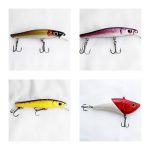 Kit 4 Iscas Artificiais + 1 Linha Monofil 100m + Anzol